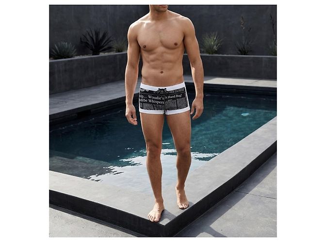 Neue John Galliano Newspaper Badeboxer M Schwarz - Ansicht 2