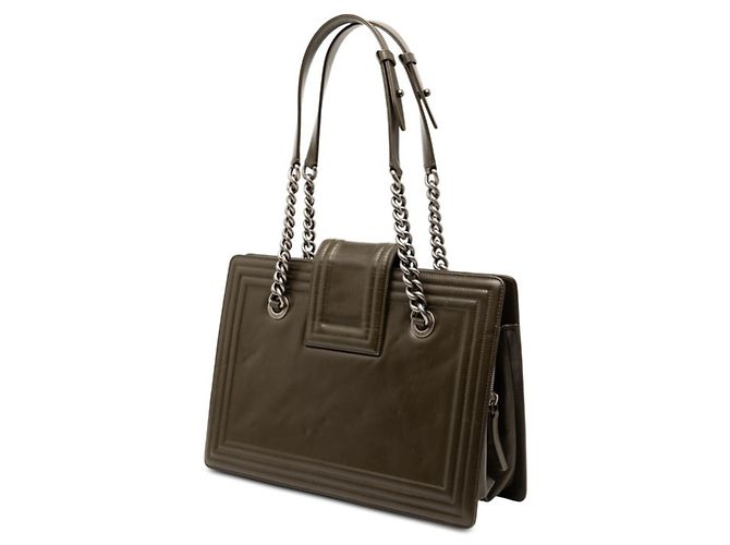 Chanel Coco Mark Jetsetter Boy Kettentasche Grün Khaki - Ansicht 2
