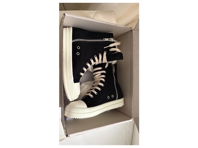 Rick Owens Sneaker Schwarz Stoff - Ansicht 2