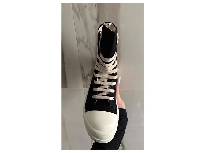Rick Owens Sneaker Schwarz Stoff - Ansicht 3