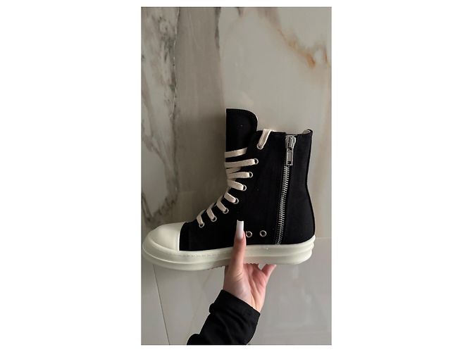 Rick Owens Sneaker Schwarz Stoff - Ansicht 4