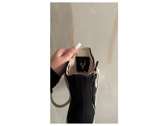 Rick Owens Sneaker Schwarz Stoff - Ansicht 5
