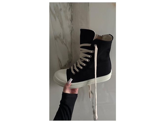 Rick Owens Sneaker Schwarz Stoff - Ansicht 6