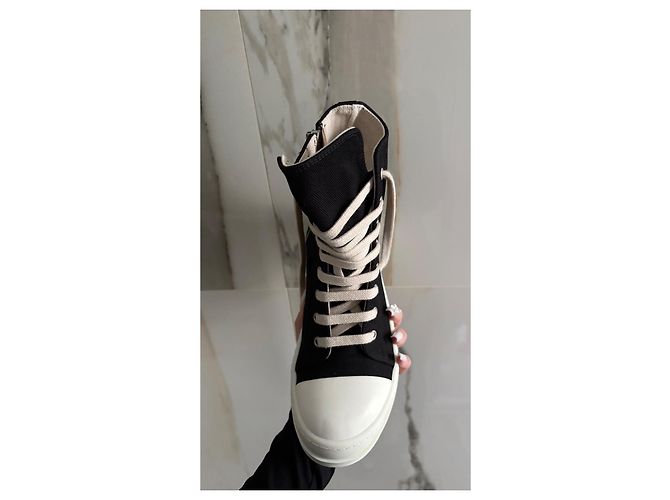 Rick Owens Sneaker Schwarz Stoff - Ansicht 8