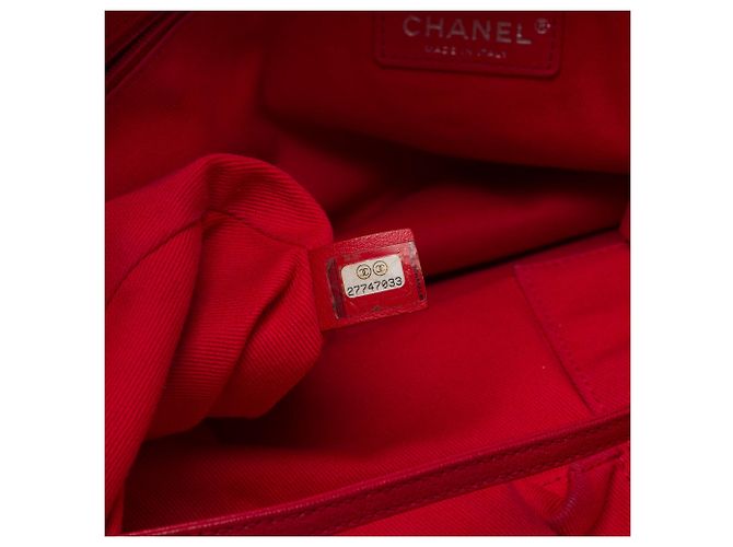 Borsa CHANEL Deauville in Tweed Rosso - 103429 - vista 7
