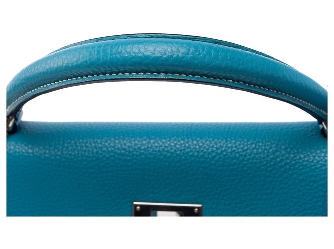 Hermès Borsa HERMES Kelly 32 in Pelle Blu - 103442 - vista 10