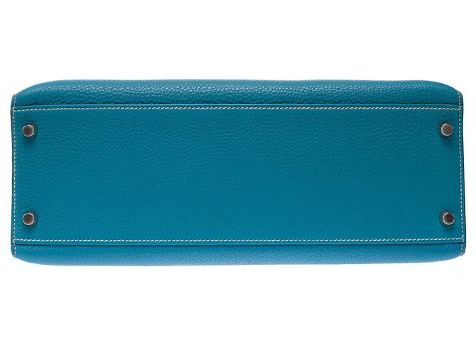 Hermès Borsa HERMES Kelly 32 in Pelle Blu - 103442 - vista 11
