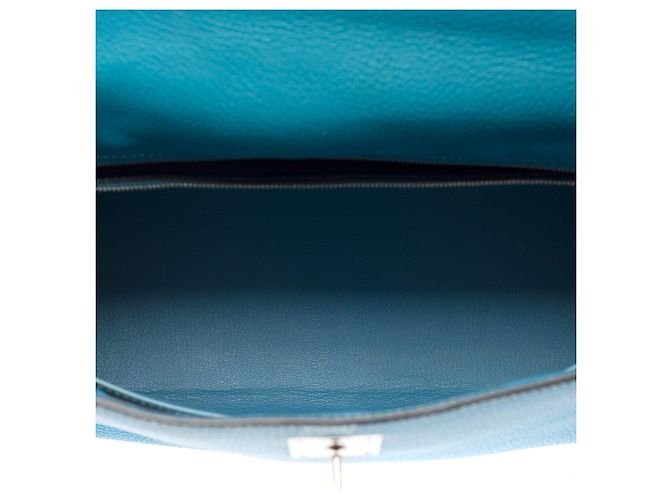 Hermès Borsa HERMES Kelly 32 in Pelle Blu - 103442 - vista 9