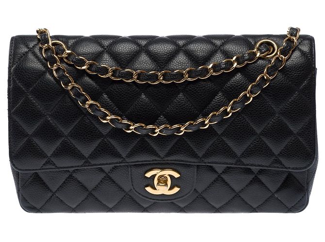 Bolsa CHANEL Timeless/Classique em Couro Preto - 103437 - vista 3