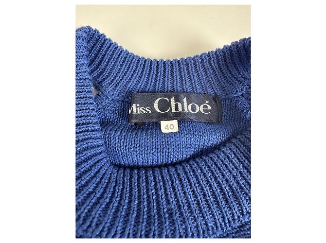 Chloé Top Vintage Chloe Blu 40/L - vista 4