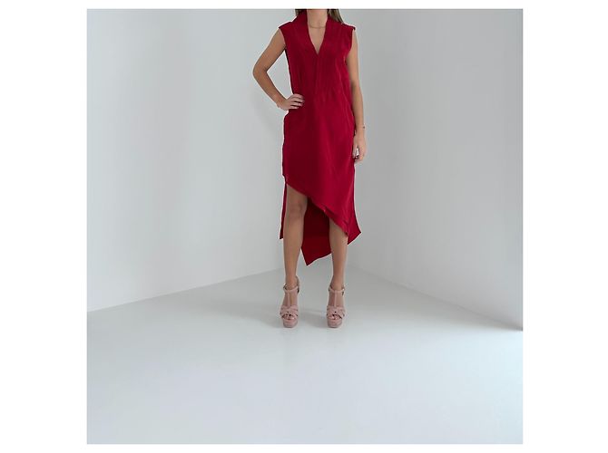 Autre Marque Vestido del desfile de moda Lenny Niemeyer Primavera 2017 Roja - vista 4