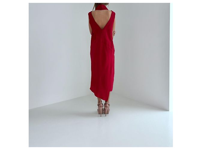 Autre Marque Vestido del desfile de moda Lenny Niemeyer Primavera 2017 Roja - vista 6