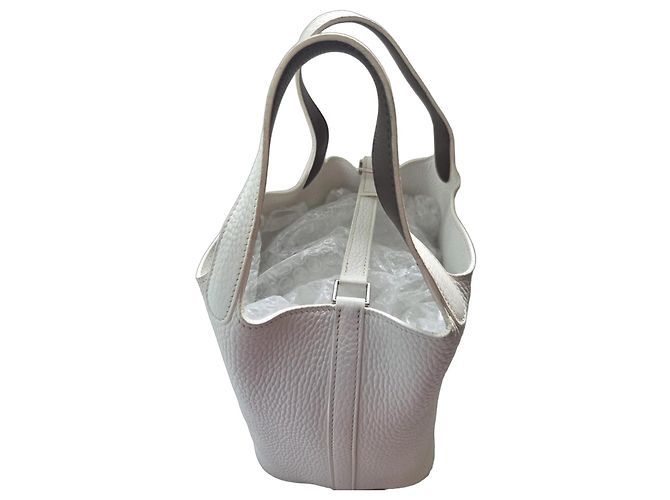 Hermès Picotin 18 Tasche in Kreidefarbe Weiß Aus weiß - Ansicht 2