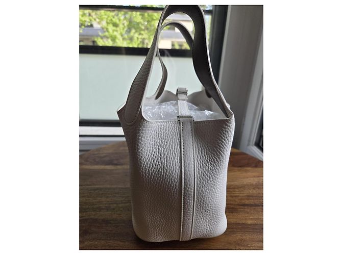 Hermès Picotin 18 Tasche in Kreidefarbe Weiß Aus weiß - Ansicht 4