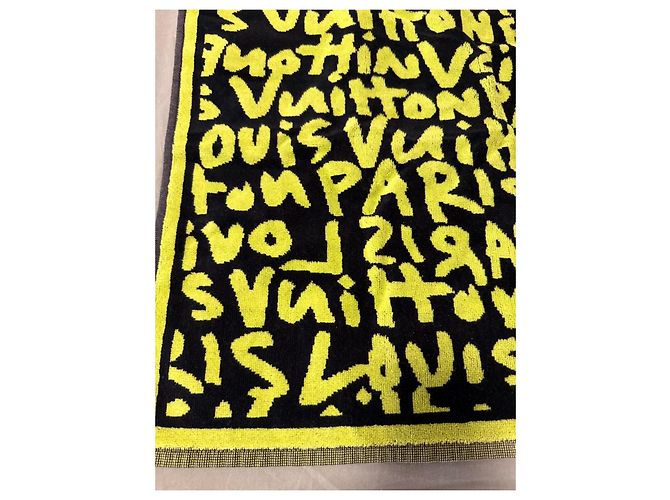 Louis Vuitton Gym Fitness Towel Stephen Sprouse Graffiti Black Yellow - view 2