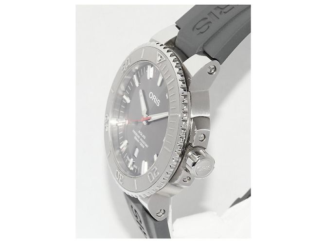 Oris Aquis Date RelieF aus Edelstahl Braun - Ansicht 4