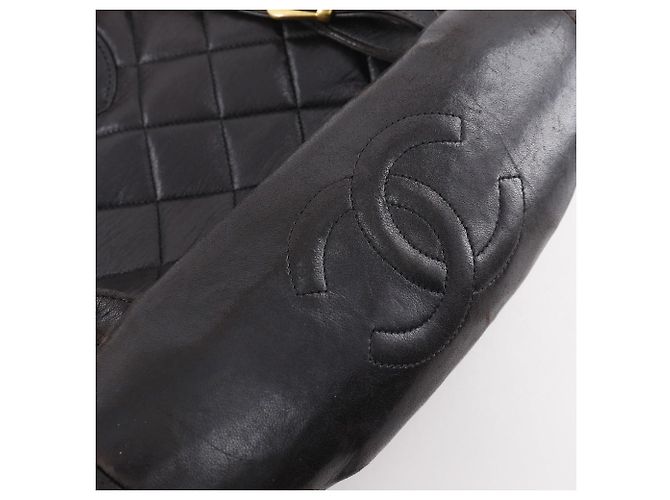 Chanel Matelassé Lammfell Rucksack Schwarz - Ansicht 14