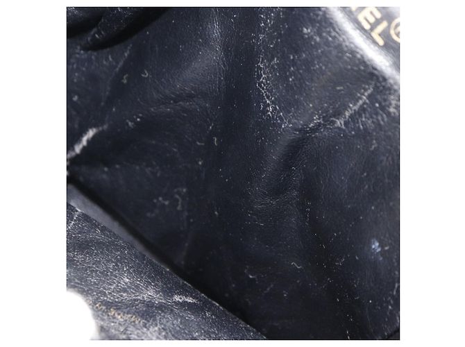 Chanel Matelassé Lammfell Rucksack Schwarz - Ansicht 20