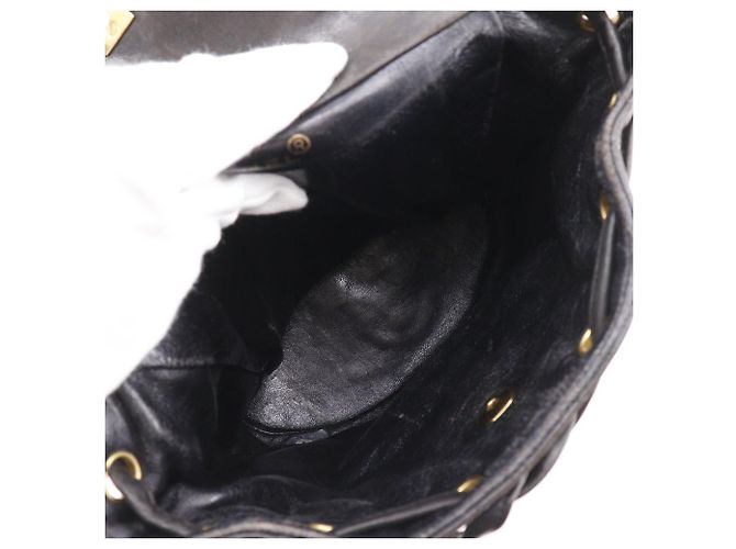 Chanel Matelassé Lammfell Rucksack Schwarz - Ansicht 9