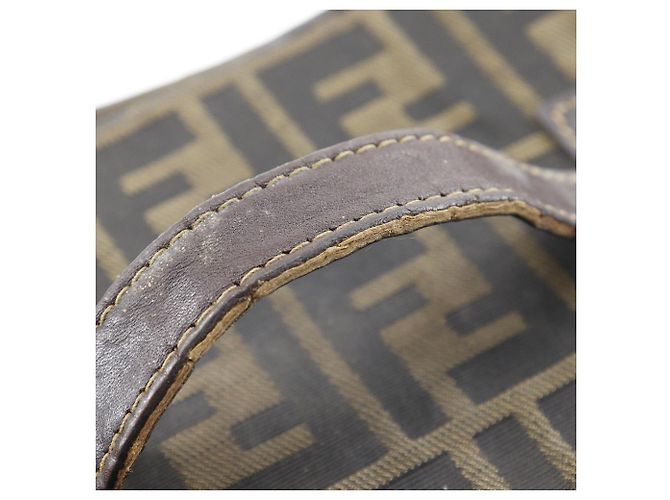 Fendi Zucca Nylon Canvas Kosmetiktasche Braun - Ansicht 14