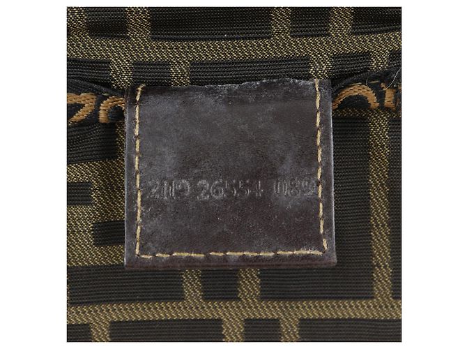 Fendi Zucca Nylon Canvas Kosmetiktasche Braun - Ansicht 20