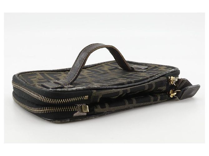 Fendi Zucca Nylon Canvas Kosmetiktasche Braun - Ansicht 3