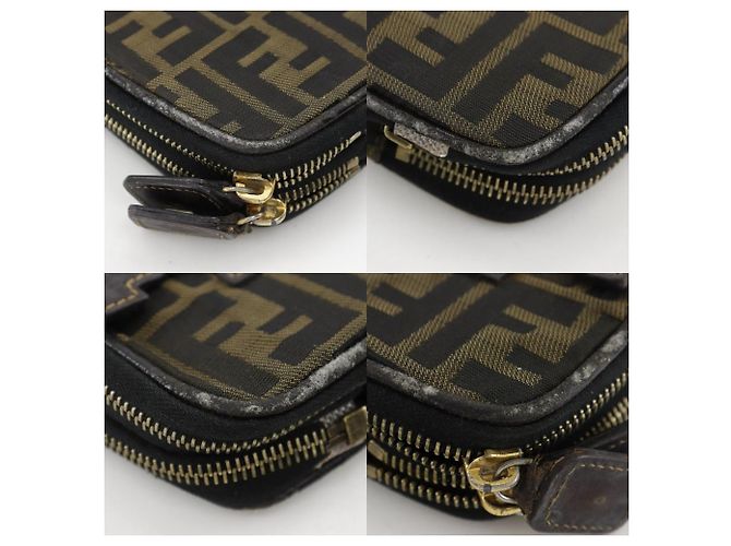Fendi Zucca Nylon Canvas Kosmetiktasche Braun - Ansicht 4