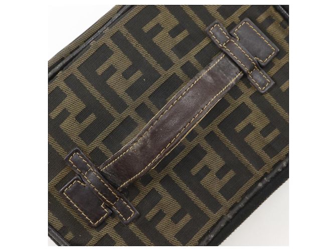 Fendi Zucca Nylon Canvas Kosmetiktasche Braun - Ansicht 5