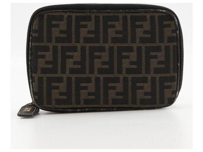Fendi Zucca Nylon Canvas Kosmetiktasche Braun - Ansicht 7