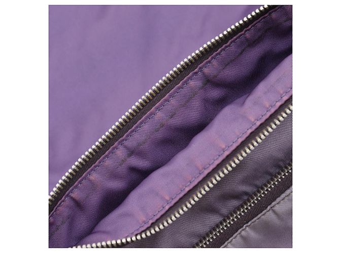 Borsa a spalla 2 in 1 in nylon e pelle BT0687 di Prada Porpora - vista 14