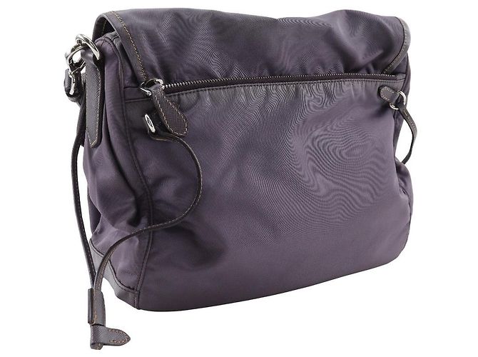 Borsa a spalla 2 in 1 in nylon e pelle BT0687 di Prada Porpora - vista 3