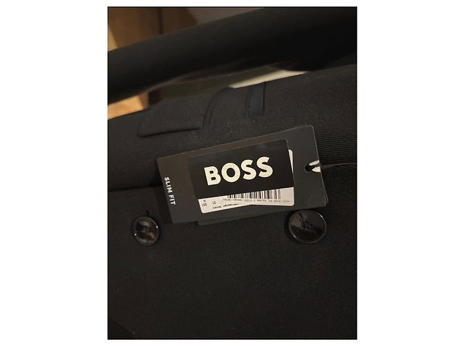 Autre Marque BOSS Long Black Wool Coat Slim Fit - view 3