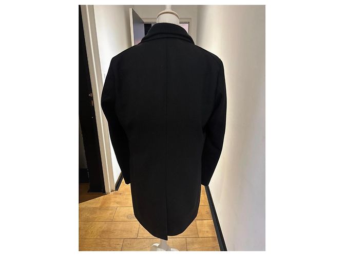 Autre Marque BOSS Long Black Wool Coat Slim Fit - view 4