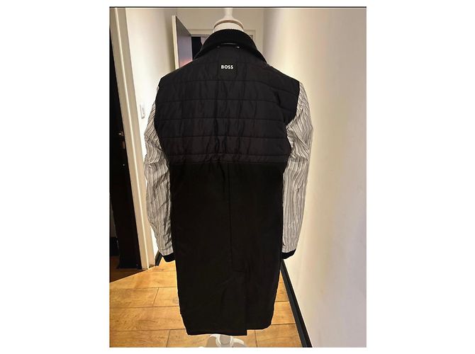Autre Marque BOSS Long Black Wool Coat Slim Fit - view 5