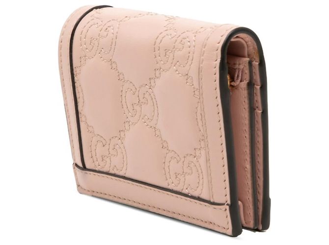 Billetera bifold acolchada con logo GG de Gucci Rosa - vista 2