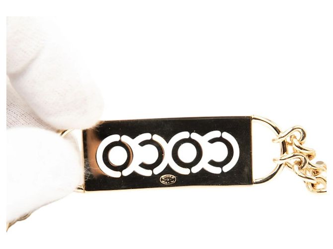 Cinturón de Cadena Coco Mark de Chanel Rosa Dorado - vista 3