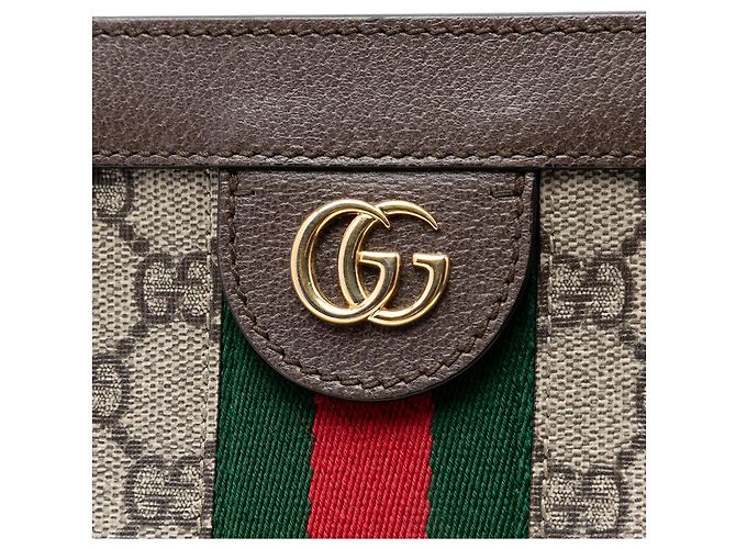 Gucci Beige Piccolo GG Supreme Web Ophidia Catena Crossbody - vista 5
