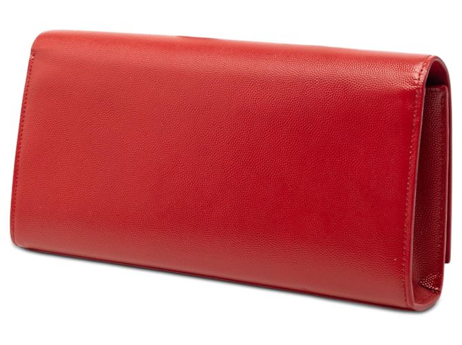 Clutch Cassandre Monogram Grain de Poudre Rosso Saint Laurent - vista 2