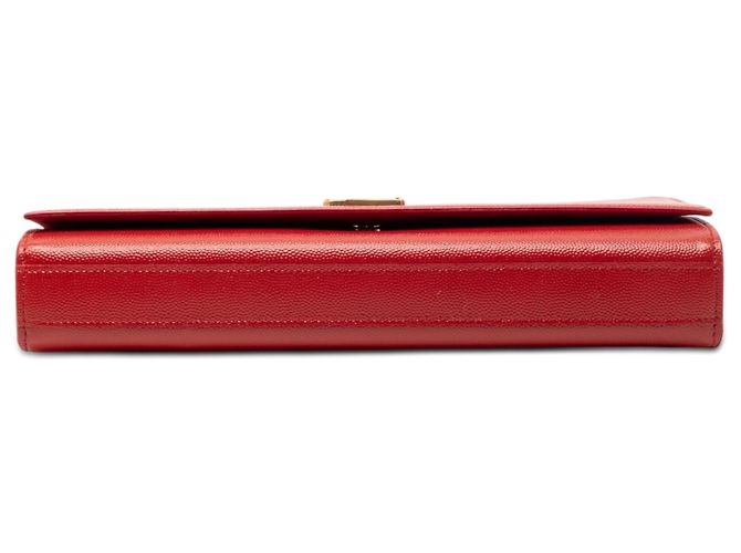 Clutch Cassandre Monogram Grain de Poudre Rosso Saint Laurent - vista 3