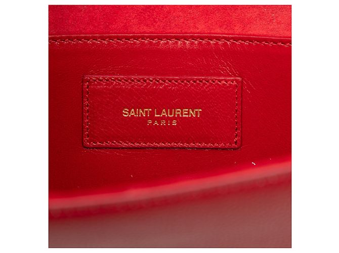 Clutch Cassandre Monogram Grain de Poudre Rosso Saint Laurent - vista 5