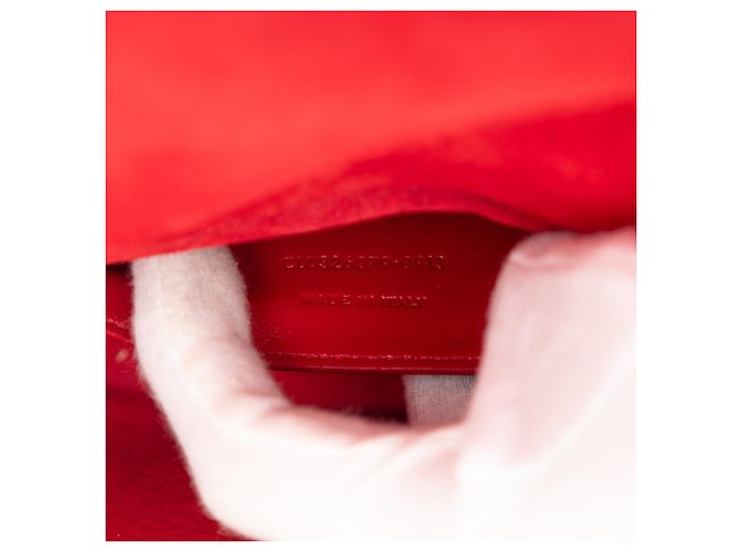 Clutch Cassandre Monogram Grain de Poudre Rosso Saint Laurent - vista 6