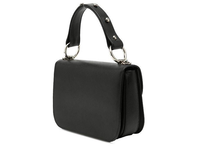 Borsa Arcade Saffiano Lux Nera di Prada Nero - view 2