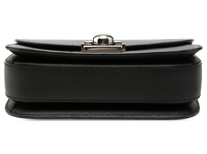 Borsa Arcade Saffiano Lux Nera di Prada Nero - view 3