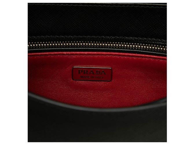 Borsa Arcade Saffiano Lux Nera di Prada Nero - view 5