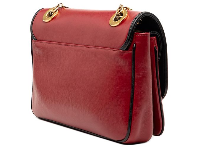 Borsa a spalla piccola in pelle rossa Marina Chain di Gucci Rosso - vista 2