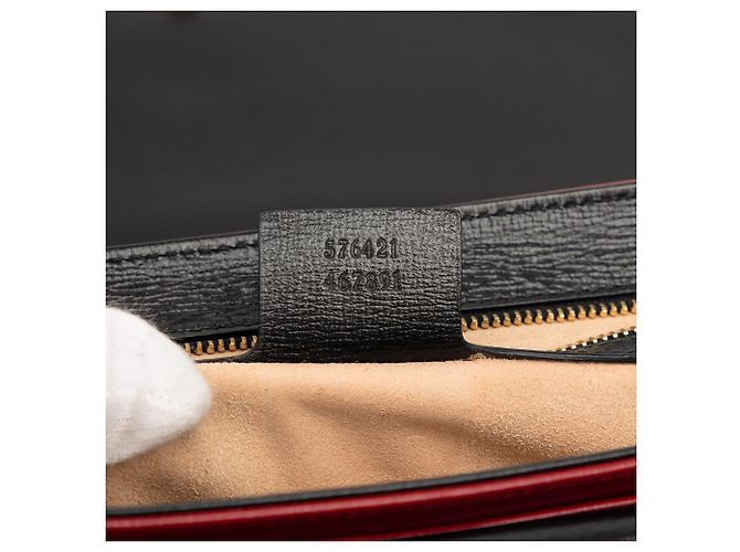 Borsa a spalla piccola in pelle rossa Marina Chain di Gucci Rosso - vista 6