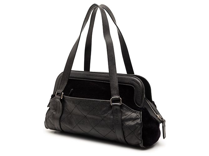 Borsa Bowling Reissue 2.55 in Caviar Nero Grande di Chanel - vista 2