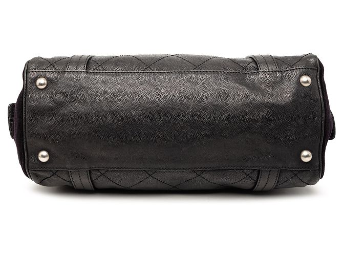 Borsa Bowling Reissue 2.55 in Caviar Nero Grande di Chanel - vista 3