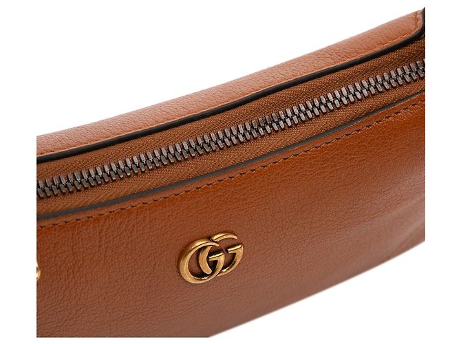 Borsa a Spalla Mini Aphrodite in Pelle Marrone Gucci - vista 7
