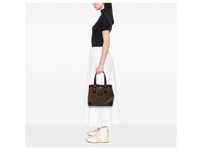Louis Vuitton Borsa Hampstead PM Damier Ebene Marrone - vista 7